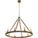 Wolfgang LED Brown / Antique Brass Chandelier Ceiling Light